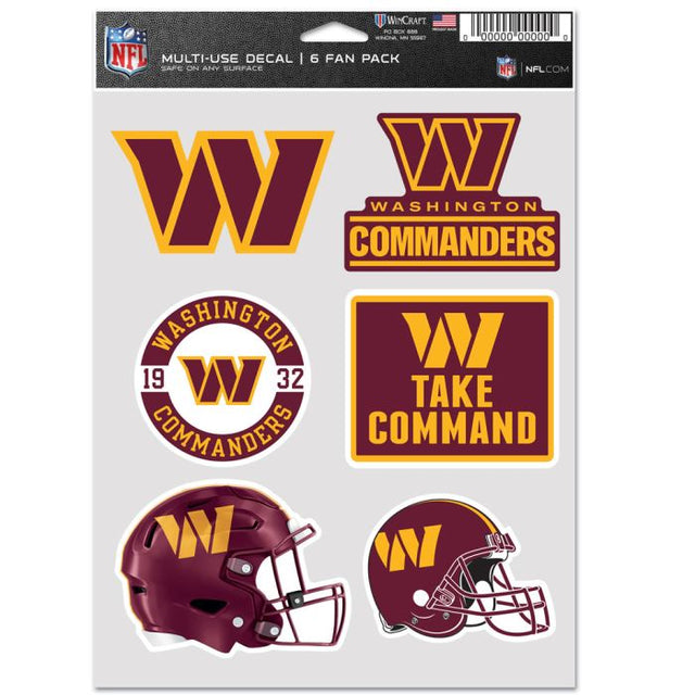 Washington Commanders Multi Use 6 fan pak
