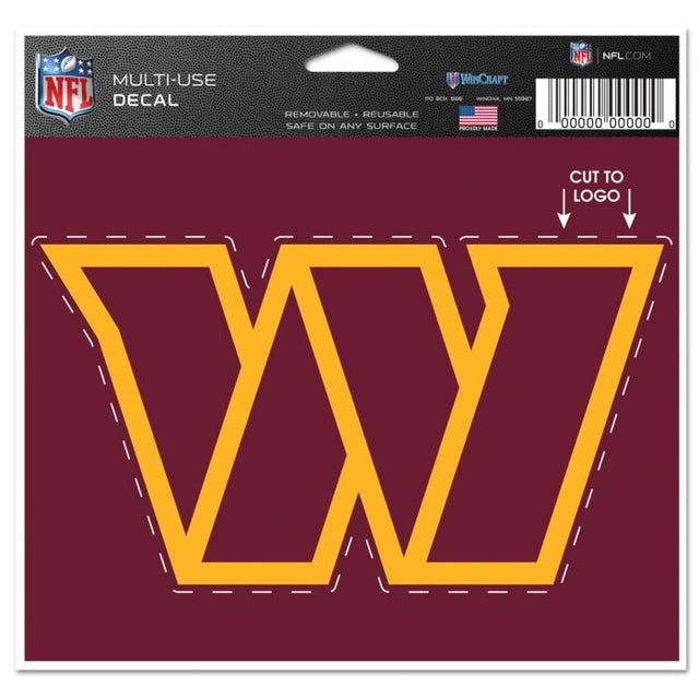 Washington Commanders Multi-Use Decal - cut to logo 5" x 6"