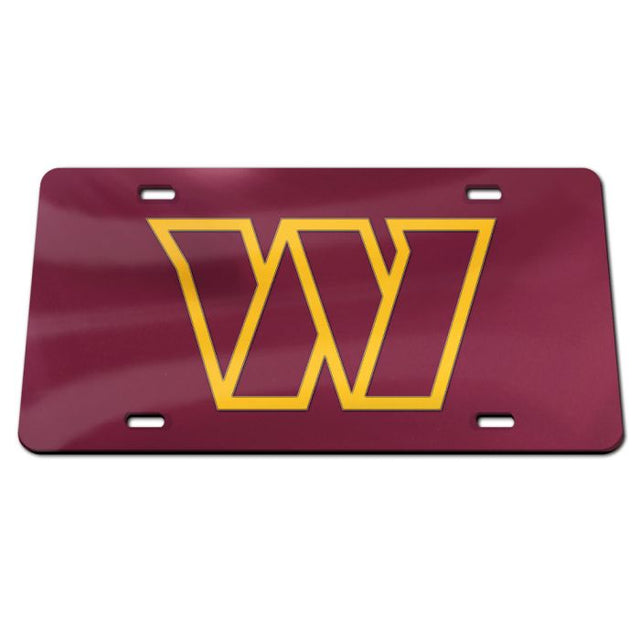 Washington Commanders PRIMARY LOGO Specialty Acrylic License Plate