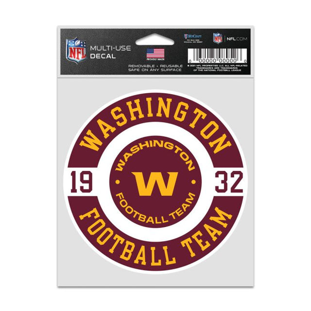 Washington Commanders Patch Fan Decals 3.75" x 5"