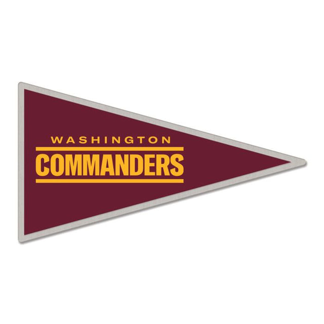 Washington Commanders Pennant Shape / Wordmark Collector Pin Jewelry Card