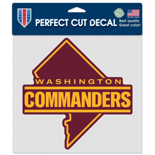 Washington Commanders Perfect Cut Color Decal 8" x 8"