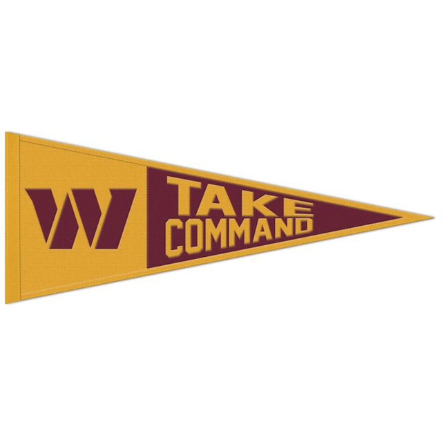 Washington Commanders Slogan Wool Pennant 13" x 32"