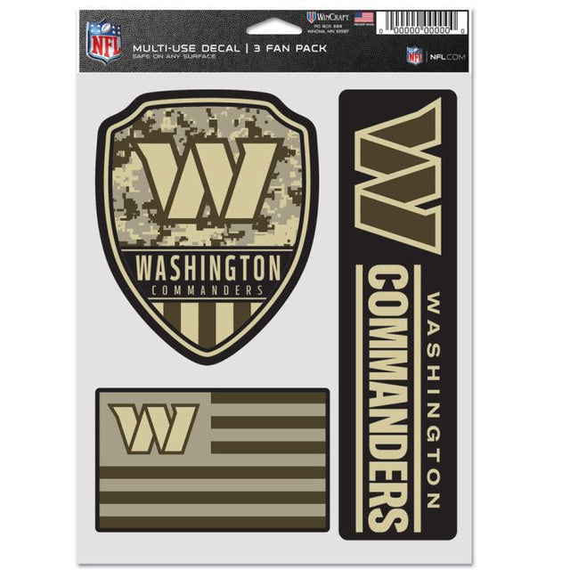 Washington Commanders Standard Multi Use 3 Fan Pack