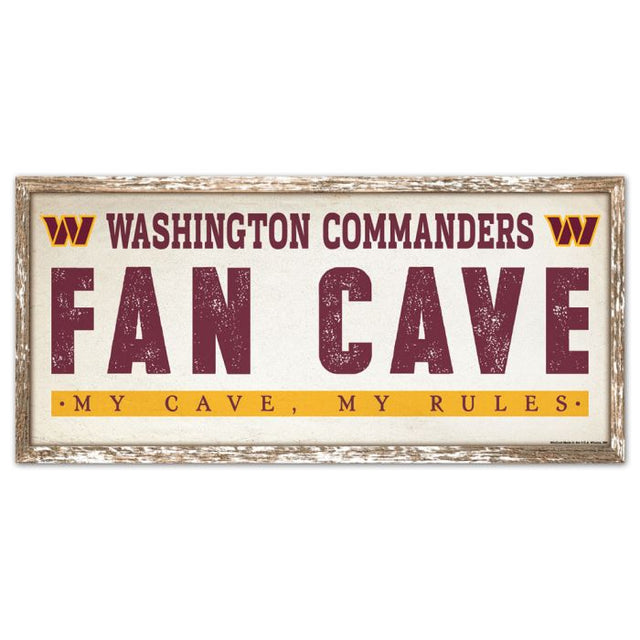 Washington Commanders Wood Sign 8" x 17"