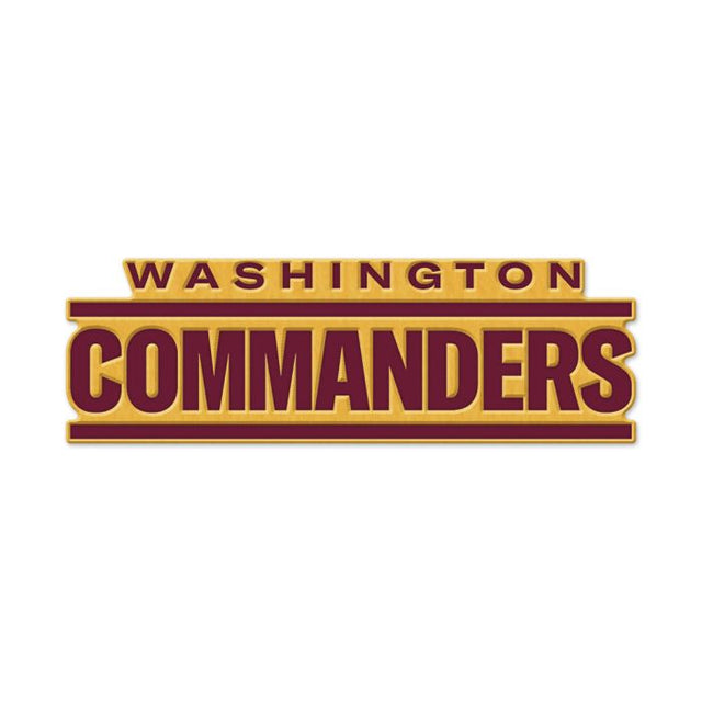 Washington Commanders wordmark Collector Enamel Pin Jewelry Card