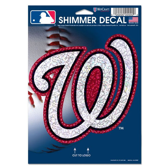 Washington Nationals Shimmer Decals 5" x 7"