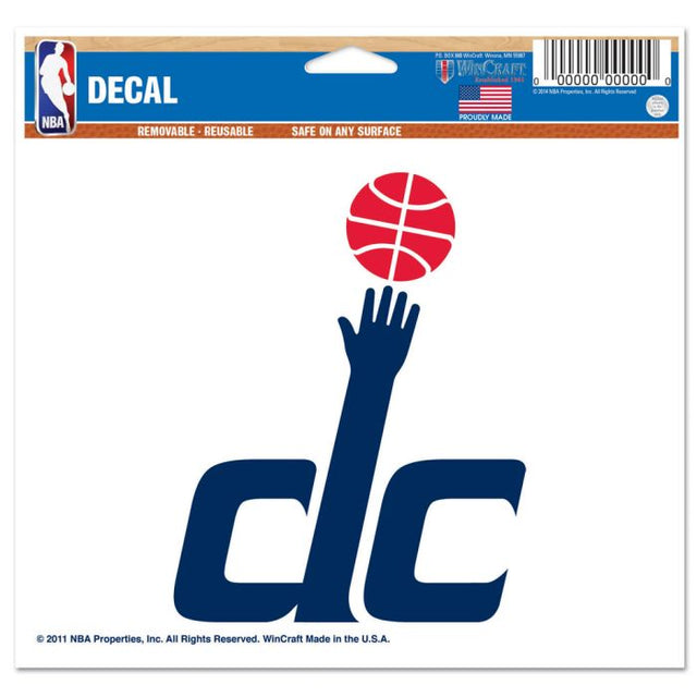 Washington Wizards Multi-Use Decal -Clear Bckrgd 5" x 6"