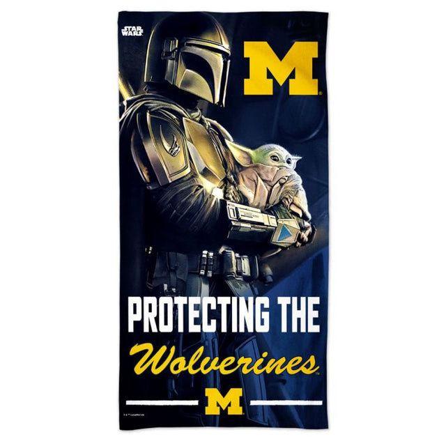 Michigan Wolverines / Star Wars MANDALORIAN Spectra Beach Towel 30" x 60"