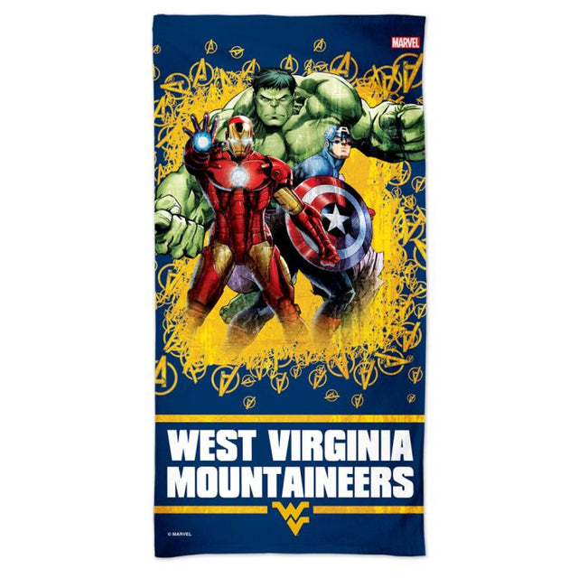 West Virginia Mountaineers / Marvel (c) 2021 MARVEL Spectra Beach Towel 30" x 60"