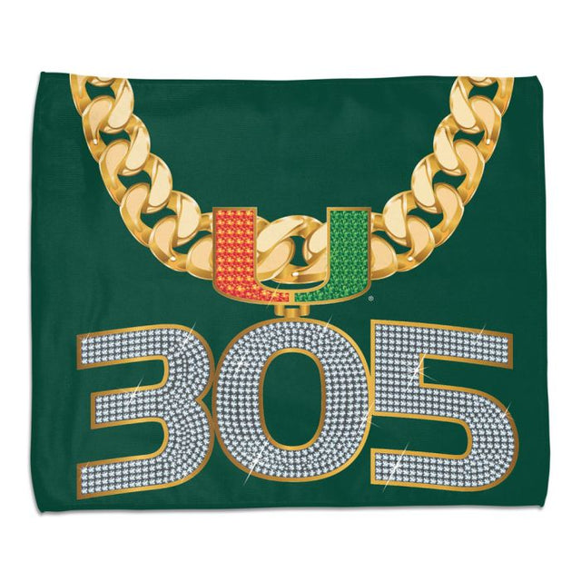 Toalla de rally TURNOVER CHAIN de los Miami Hurricanes - A todo color