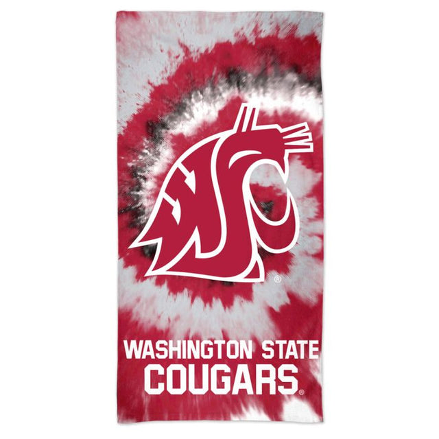 Toalla de playa Spectra de Washington State Cougars TDYE de 30" x 60"