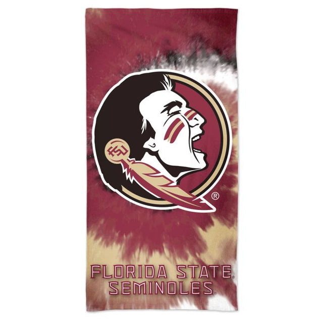 Toalla de playa teñida con efecto tie dye Spectra de los Florida State Seminoles de 30" x 60"
