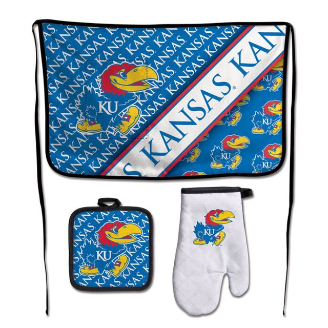 Kansas Jayhawks Barbeque Tailgate Set-Premium
