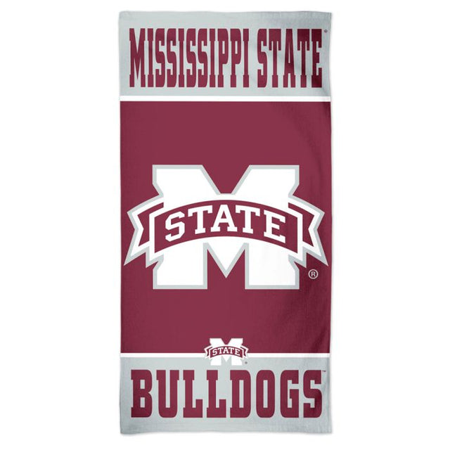 Toalla de playa Spectra de Mississippi State Bulldogs de 30" x 60"