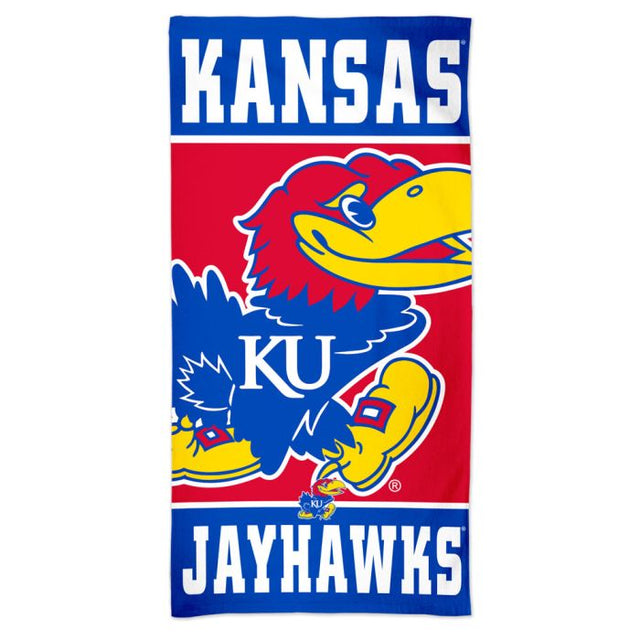 Kansas Jayhawks VERTICAL Spectra Beach Towel 30" x 60"