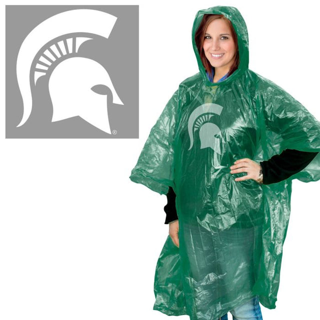 Poncho de lluvia de los Spartans del estado de Michigan