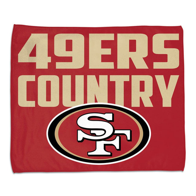 San Francisco 49ers Towel 15x18 Rally Style Full Color Style