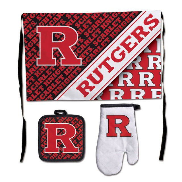 Juego de barbacoa para portón trasero de los Rutgers Scarlet Knights, de primera calidad