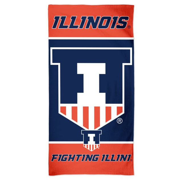 Toalla de playa Spectra de Illinois Fighting Illini de 30" x 60"