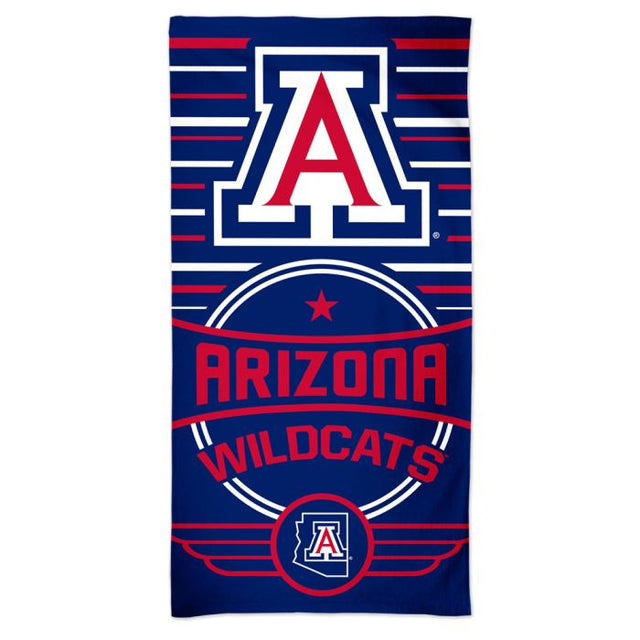 Toalla de playa de fibra de rayas secundarias de Arizona Wildcats, 9 libras, 30" x 60"