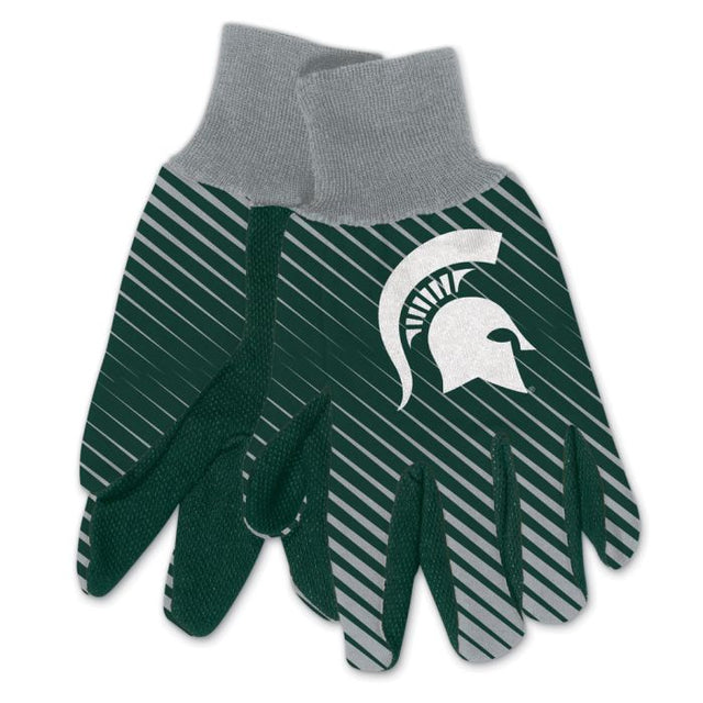 Guantes de dos tonos para adultos de los Spartans de Michigan State