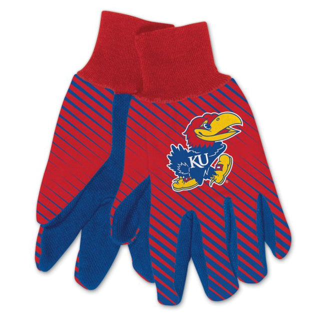 Kansas Jayhawks Adult Two Tone Gloves
