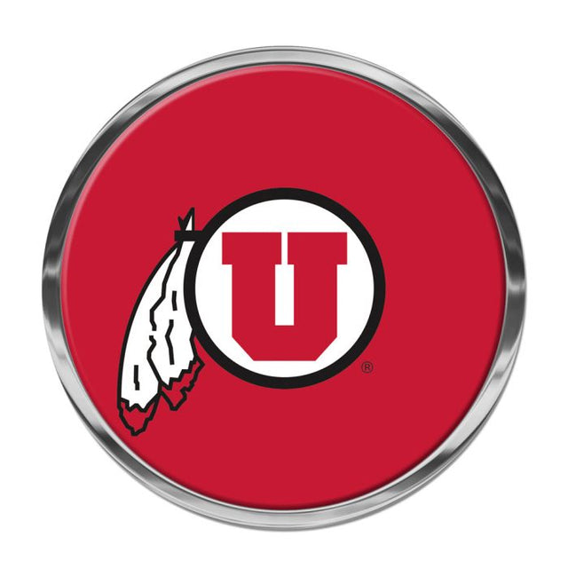 Utah Utes Chrome Metal Domed Emblem