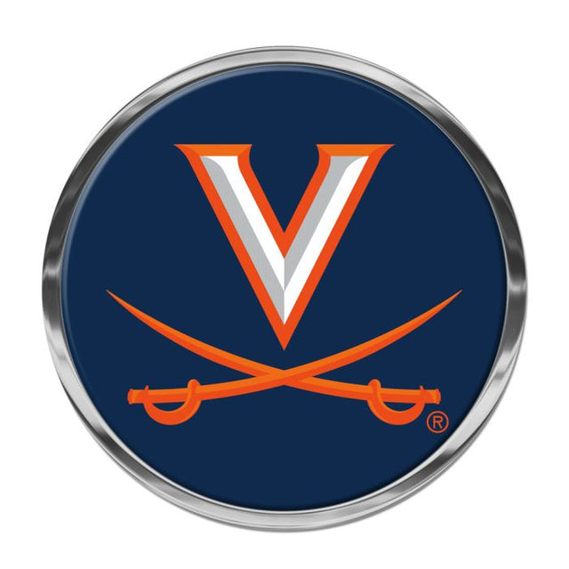 Emblema abovedado de metal cromado de los Virginia Cavaliers
