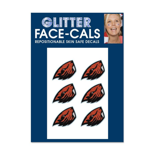 Oregon State Beavers Glitter Tattoo 6 Pack
