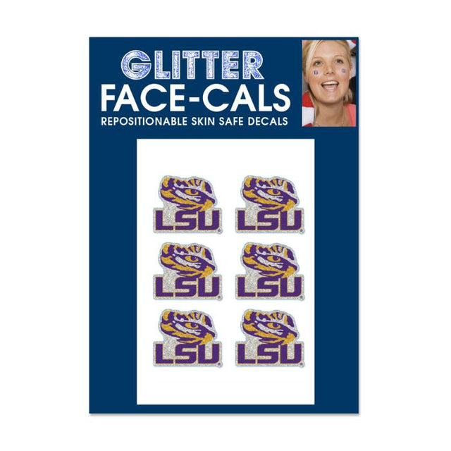 LSU Tigers Glitter Tattoo 6 Pack