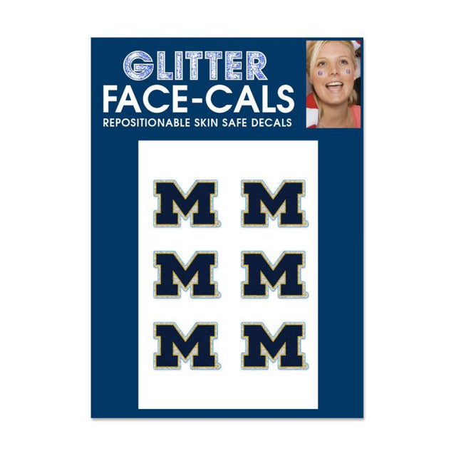 Michigan Wolverines Glitter Tattoo 6 Pack