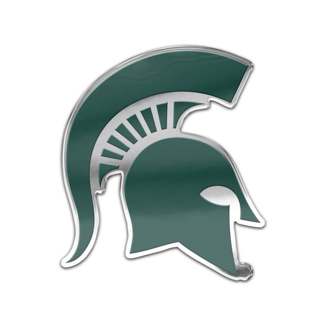 Insignia para automóvil de los Spartans del estado de Michigan con color