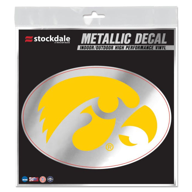 Iowa Hawkeyes Decal Metallic 6" x 6"