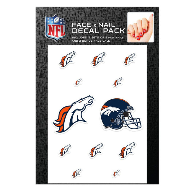 Calcomanías para uñas de los Denver Broncos