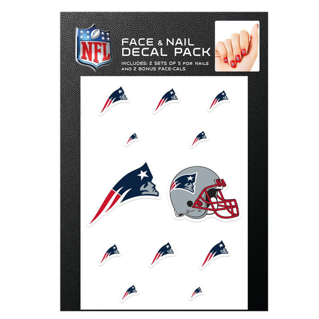 Calcomanías para uñas de los Patriots de Nueva Inglaterra