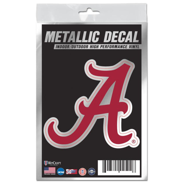 Calcomanía metálica de Alabama Crimson Tide de 3" x 5"