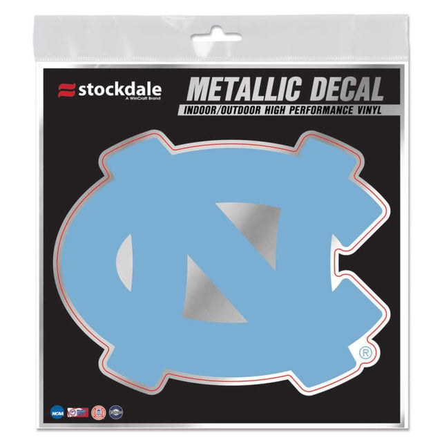 North Carolina Tar Heels Decal Metallic 6" x 6"