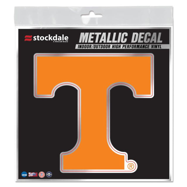 Calcomanía metálica de los Tennessee Volunteers de 6" x 6"