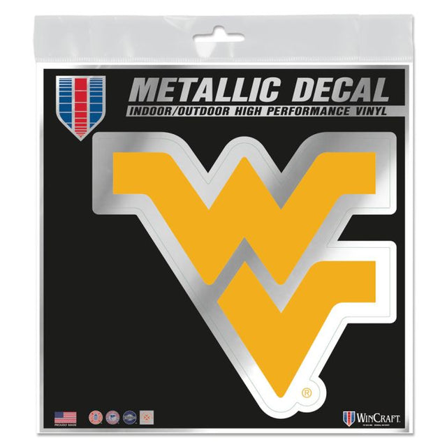 West Virginia Mountaineers Decal Metallic 6" x 6"