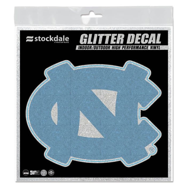 North Carolina Tar Heels Decal Glitter 6" x 6"