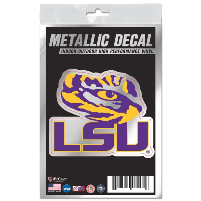 LSU Tigers Decal Metallic 3" x 5"