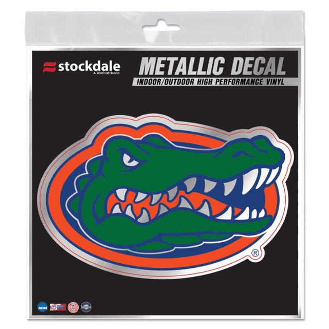 Calcomanía metálica de los Florida Gators de 6" x 6"