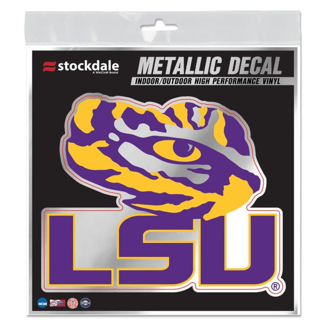 LSU Tigers Decal Metallic 6" x 6"