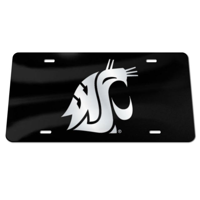 Matrícula acrílica especial BLACKOUT de Washington State Cougars