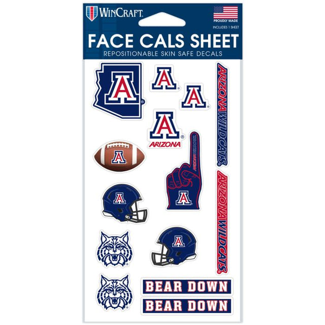 Cara de los Arizona Wildcats Cals de 4" x 7"