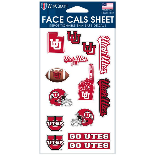 Utah Utes Face Cals 4" x 7"