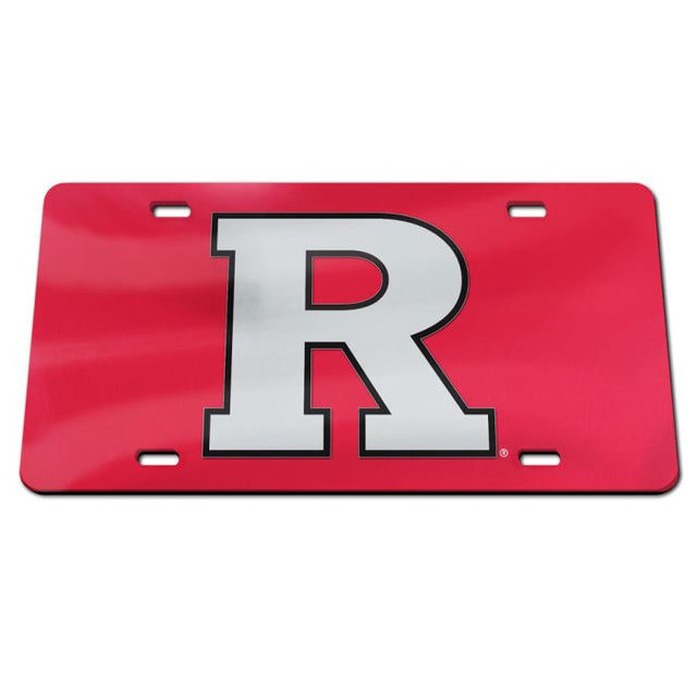 Matrícula acrílica especial de Rutgers Scarlet Knights