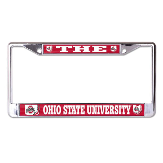 Ohio State Buckeyes STATE SHAPE MEGA Lic Plt Frame S/L Printed