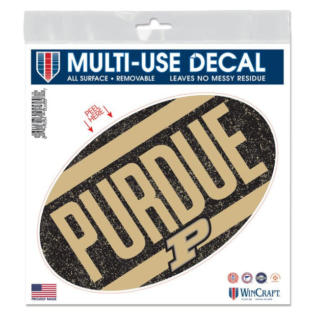 Calcomanía ovalada vintage para todas las superficies de Purdue Boilermakers, 6" x 6"
